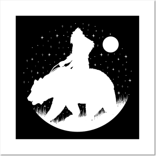 Bigfoot Bear Silhouette Posters and Art